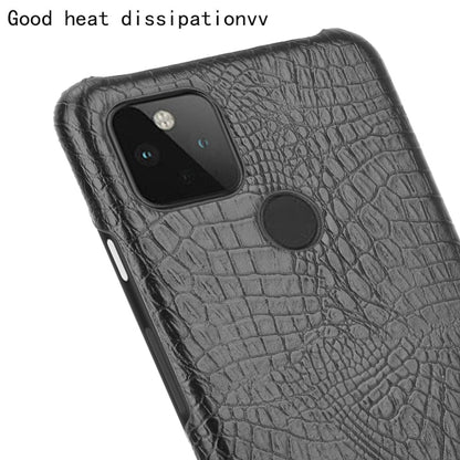 For Google Pixel 4a 5G Shockproof Crocodile Texture PC + PU Case, For Google Pixel 4a 5G