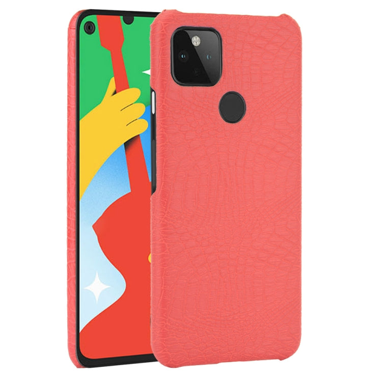 For Google Pixel 4a 5G Shockproof Crocodile Texture PC + PU Case, For Google Pixel 4a 5G