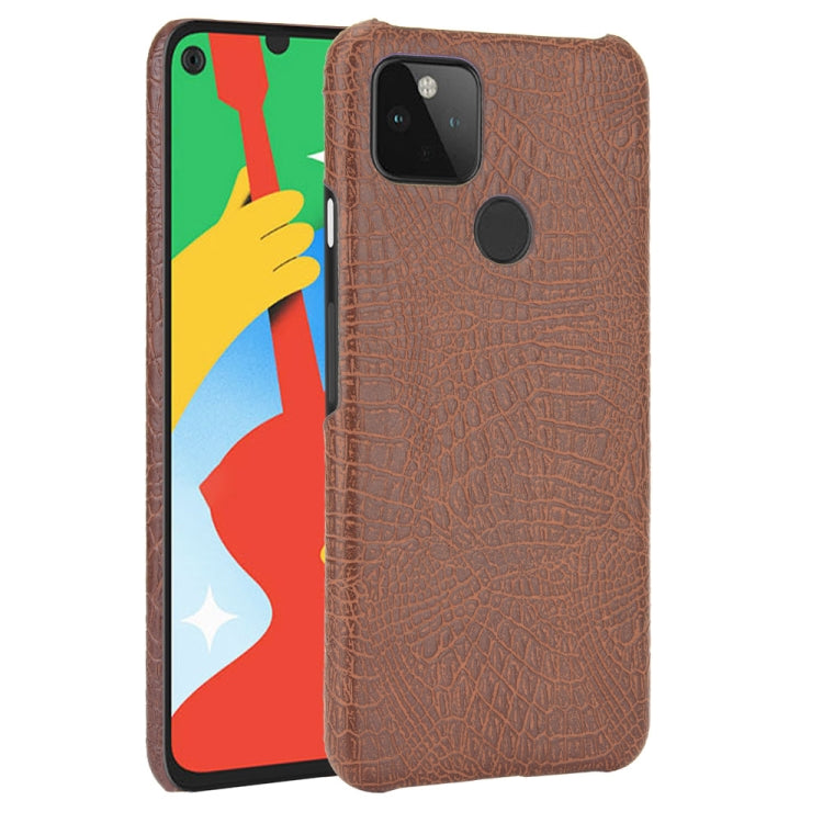 For Google Pixel 4a 5G Shockproof Crocodile Texture PC + PU Case, For Google Pixel 4a 5G