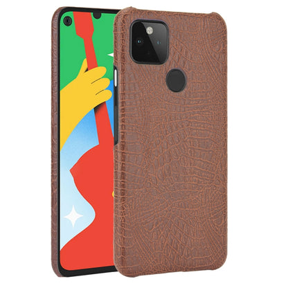 For Google Pixel 4a 5G Shockproof Crocodile Texture PC + PU Case, For Google Pixel 4a 5G