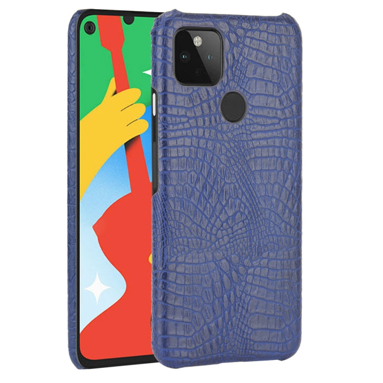 For Google Pixel 4a 5G Shockproof Crocodile Texture PC + PU Case, For Google Pixel 4a 5G