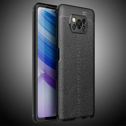 Litchi Texture TPU Shockproof Case, For Xiaomi Poco X3 NFC