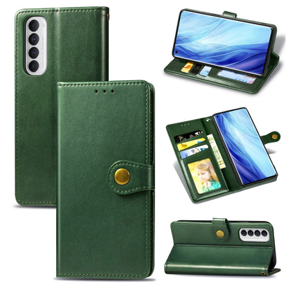 Green leather phone case with lanyard, photo frame, card slot, and stand function