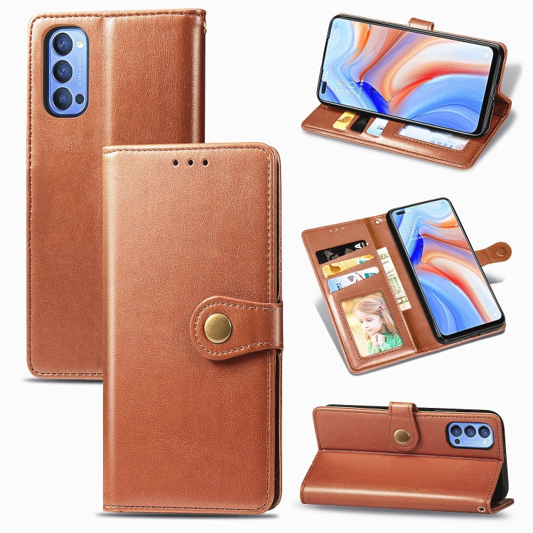 Brown leather phone case with lanyard, photo frame, card slot, and stand function