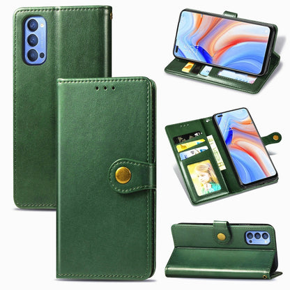 Green leather phone case with lanyard, photo frame, card slot, and stand function