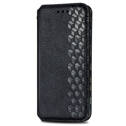 Cubic Grid Pressed Horizontal Flip Magnetic PU Leather Case with Holder & Card Slots & Wallet, For Xiaomi Poco X3 NFC