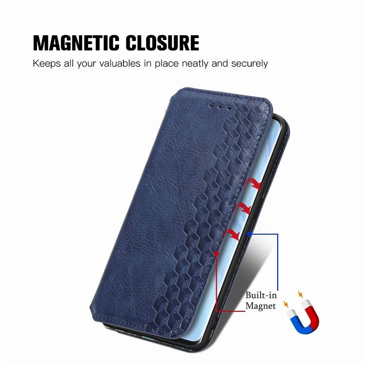 Cubic Grid Pressed Horizontal Flip Magnetic PU Leather Case with Holder & Card Slots & Wallet, For OPPO Reno4 Pro 4G, For OPPO A53 2020