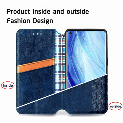 Cubic Grid Pressed Horizontal Flip Magnetic PU Leather Case with Holder & Card Slots & Wallet, For OPPO Reno4 Pro 4G, For OPPO A53 2020