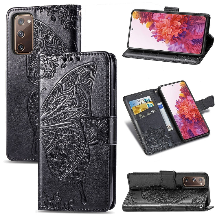 Butterfly Love Flower Embossed Horizontal Flip Leather Case with Bracket / Card Slot / Wallet / Lanyard, For Galaxy S20 FE / S20 Lite, For Xiaomi Poco X3 NFC, For Samsung Galaxy S20 FE, For LG Style3 L-41A, For Moto G9 Play