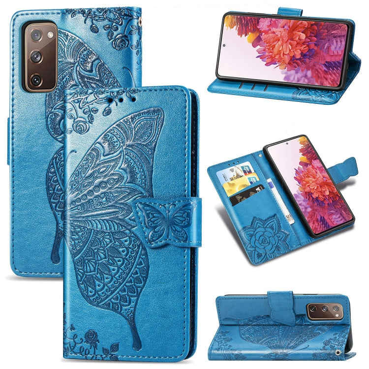 Butterfly Love Flower Embossed Horizontal Flip Leather Case with Bracket / Card Slot / Wallet / Lanyard, For Galaxy S20 FE / S20 Lite, For Xiaomi Poco X3 NFC, For Samsung Galaxy S20 FE, For LG Style3 L-41A, For Moto G9 Play
