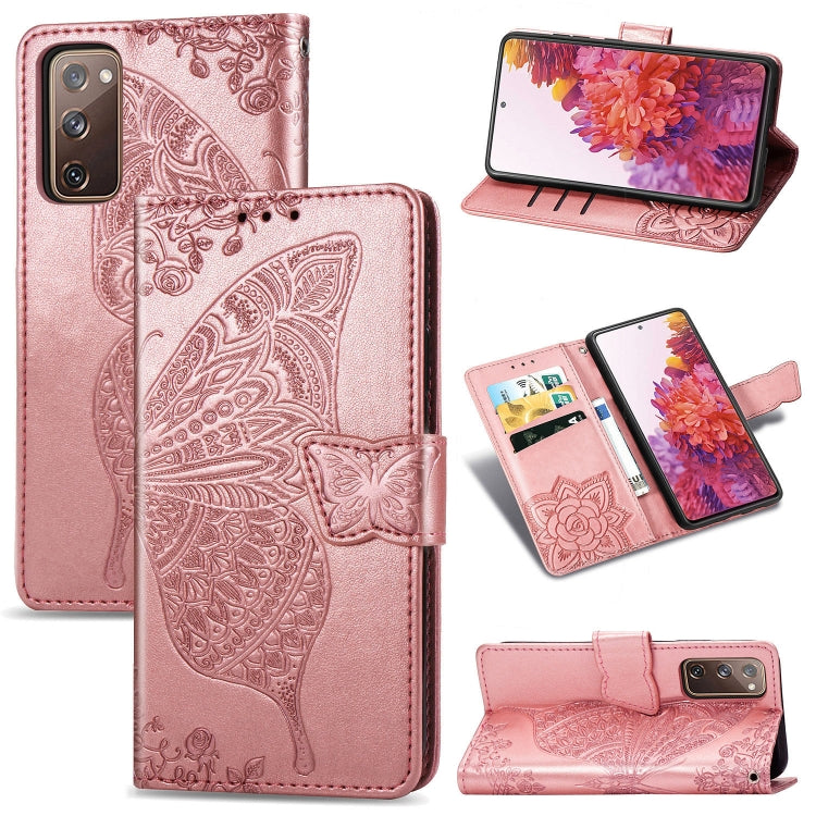 Butterfly Love Flower Embossed Horizontal Flip Leather Case with Bracket / Card Slot / Wallet / Lanyard, For Galaxy S20 FE / S20 Lite, For Xiaomi Poco X3 NFC, For Samsung Galaxy S20 FE, For LG Style3 L-41A, For Moto G9 Play