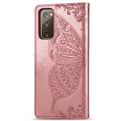 Butterfly Love Flower Embossed Horizontal Flip Leather Case with Bracket / Card Slot / Wallet / Lanyard, For Galaxy S20 FE / S20 Lite, For Xiaomi Poco X3 NFC, For Samsung Galaxy S20 FE, For LG Style3 L-41A, For Moto G9 Play