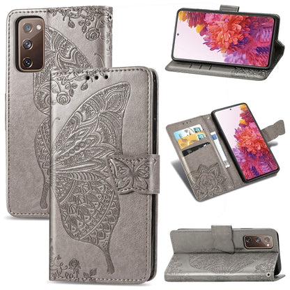 Butterfly Love Flower Embossed Horizontal Flip Leather Case with Bracket / Card Slot / Wallet / Lanyard, For Galaxy S20 FE / S20 Lite, For Xiaomi Poco X3 NFC, For Samsung Galaxy S20 FE, For LG Style3 L-41A, For Moto G9 Play
