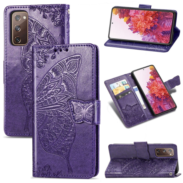 Butterfly Love Flower Embossed Horizontal Flip Leather Case with Bracket / Card Slot / Wallet / Lanyard, For Galaxy S20 FE / S20 Lite, For Xiaomi Poco X3 NFC, For Samsung Galaxy S20 FE, For LG Style3 L-41A, For Moto G9 Play