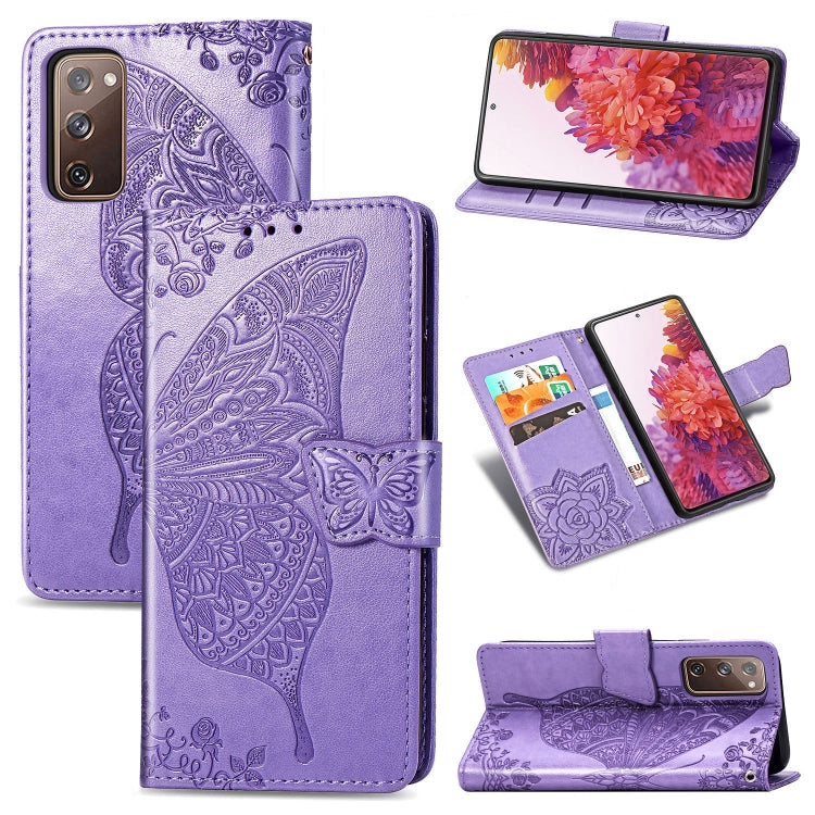 Butterfly Love Flower Embossed Horizontal Flip Leather Case with Bracket / Card Slot / Wallet / Lanyard, For Galaxy S20 FE / S20 Lite, For Xiaomi Poco X3 NFC, For Samsung Galaxy S20 FE, For LG Style3 L-41A, For Moto G9 Play