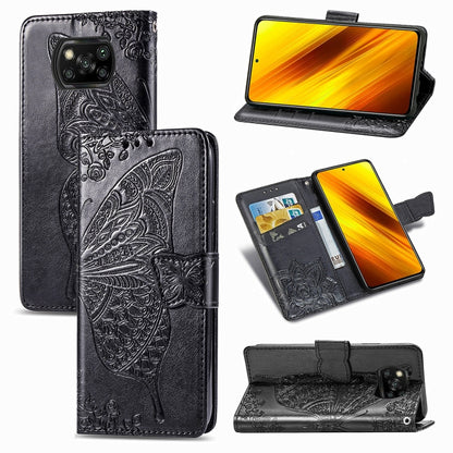 Butterfly Love Flower Embossed Horizontal Flip Leather Case with Bracket / Card Slot / Wallet / Lanyard, For Galaxy S20 FE / S20 Lite, For Xiaomi Poco X3 NFC, For Samsung Galaxy S20 FE, For LG Style3 L-41A, For Moto G9 Play