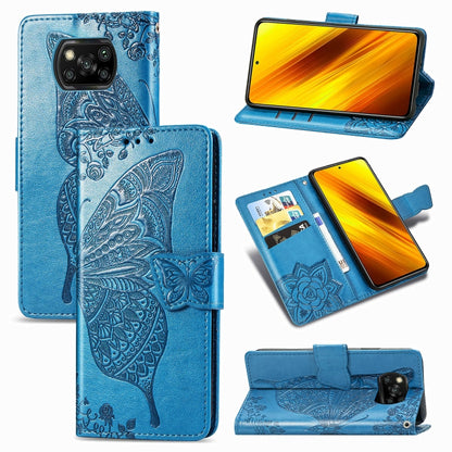 Butterfly Love Flower Embossed Horizontal Flip Leather Case with Bracket / Card Slot / Wallet / Lanyard, For Galaxy S20 FE / S20 Lite, For Xiaomi Poco X3 NFC, For Samsung Galaxy S20 FE, For LG Style3 L-41A, For Moto G9 Play
