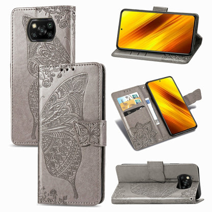 Butterfly Love Flower Embossed Horizontal Flip Leather Case with Bracket / Card Slot / Wallet / Lanyard, For Galaxy S20 FE / S20 Lite, For Xiaomi Poco X3 NFC, For Samsung Galaxy S20 FE, For LG Style3 L-41A, For Moto G9 Play