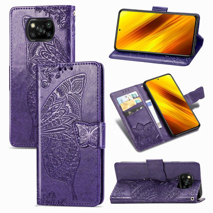 Butterfly Love Flower Embossed Horizontal Flip Leather Case with Bracket / Card Slot / Wallet / Lanyard, For Galaxy S20 FE / S20 Lite, For Xiaomi Poco X3 NFC, For Samsung Galaxy S20 FE, For LG Style3 L-41A, For Moto G9 Play