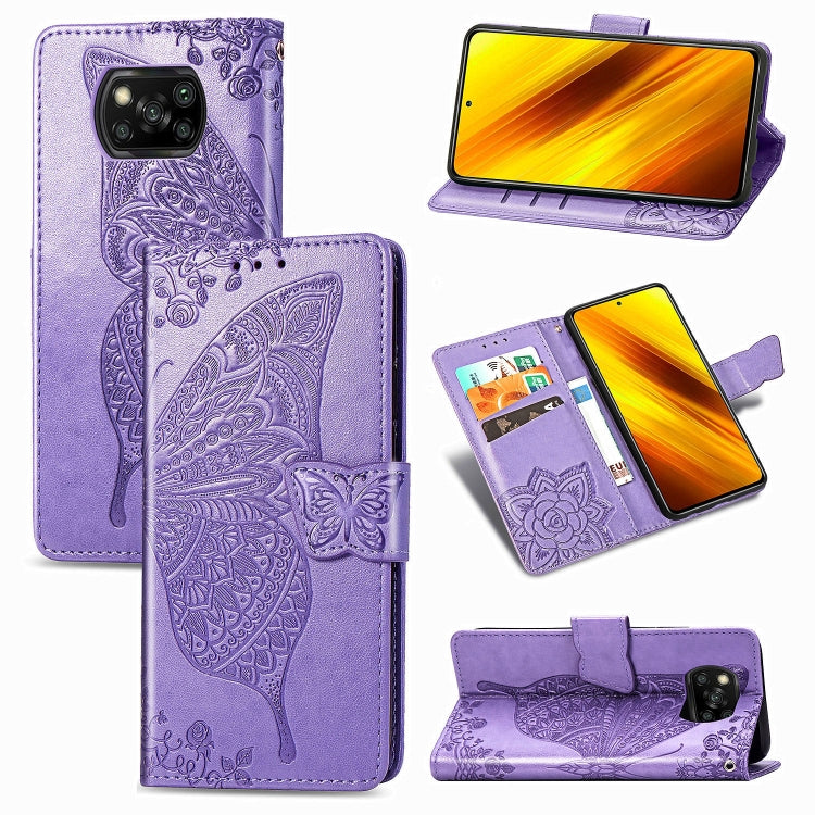 Butterfly Love Flower Embossed Horizontal Flip Leather Case with Bracket / Card Slot / Wallet / Lanyard, For Galaxy S20 FE / S20 Lite, For Xiaomi Poco X3 NFC, For Samsung Galaxy S20 FE, For LG Style3 L-41A, For Moto G9 Play