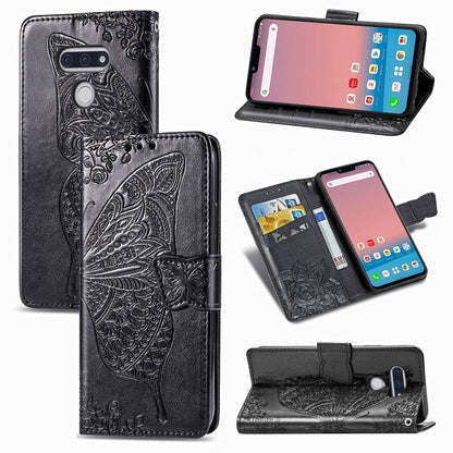 Butterfly Love Flower Embossed Horizontal Flip Leather Case with Bracket / Card Slot / Wallet / Lanyard, For Galaxy S20 FE / S20 Lite, For Xiaomi Poco X3 NFC, For Samsung Galaxy S20 FE, For LG Style3 L-41A, For Moto G9 Play