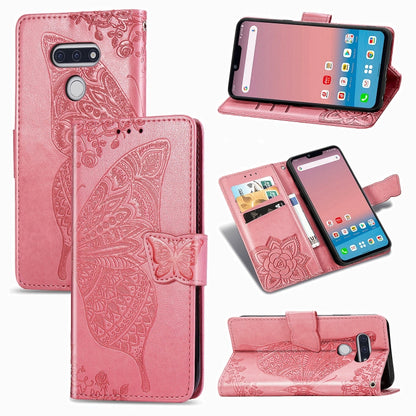 Butterfly Love Flower Embossed Horizontal Flip Leather Case with Bracket / Card Slot / Wallet / Lanyard, For Galaxy S20 FE / S20 Lite, For Xiaomi Poco X3 NFC, For Samsung Galaxy S20 FE, For LG Style3 L-41A, For Moto G9 Play