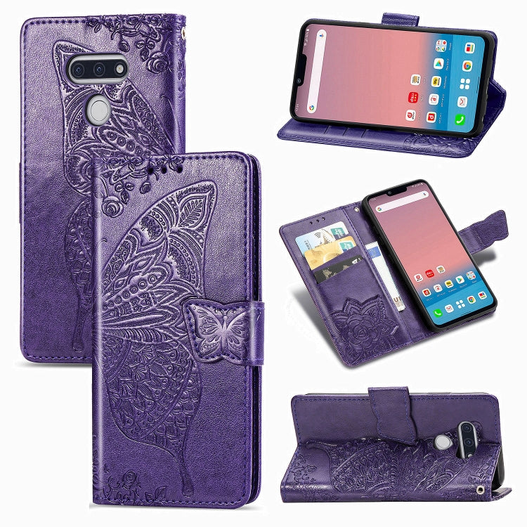 Butterfly Love Flower Embossed Horizontal Flip Leather Case with Bracket / Card Slot / Wallet / Lanyard, For Galaxy S20 FE / S20 Lite, For Xiaomi Poco X3 NFC, For Samsung Galaxy S20 FE, For LG Style3 L-41A, For Moto G9 Play