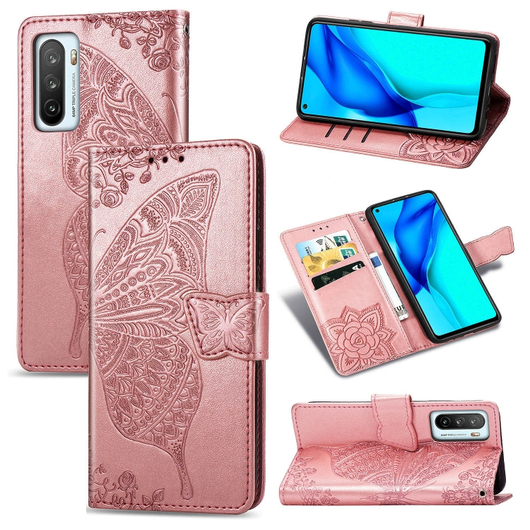 Butterfly Love Flower Embossed Horizontal Flip Leather Case with Bracket / Card Slot / Wallet / Lanyard, For Huawei Honor Play 4, For  Asus Zenfone 7 ZS670KS, For Asus Zenfone 7 Pro ZS671KS, For Asus ROG Phone 3 ZS661KS, For OPPO Reno 4 PRO 4G         ...