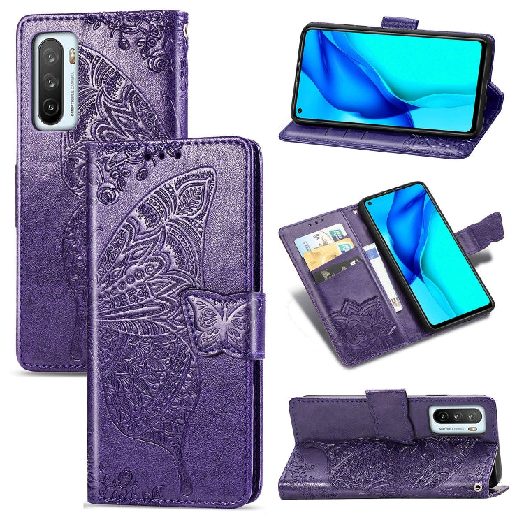 Butterfly Love Flower Embossed Horizontal Flip Leather Case with Bracket / Card Slot / Wallet / Lanyard, For Huawei Honor Play 4, For  Asus Zenfone 7 ZS670KS, For Asus Zenfone 7 Pro ZS671KS, For Asus ROG Phone 3 ZS661KS, For OPPO Reno 4 PRO 4G         ...