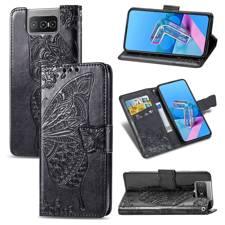Butterfly Love Flower Embossed Horizontal Flip Leather Case with Bracket / Card Slot / Wallet / Lanyard, For Huawei Honor Play 4, For  Asus Zenfone 7 ZS670KS, For Asus Zenfone 7 Pro ZS671KS, For Asus ROG Phone 3 ZS661KS, For OPPO Reno 4 PRO 4G         ...