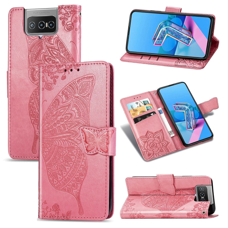 Butterfly Love Flower Embossed Horizontal Flip Leather Case with Bracket / Card Slot / Wallet / Lanyard, For Huawei Honor Play 4, For  Asus Zenfone 7 ZS670KS, For Asus Zenfone 7 Pro ZS671KS, For Asus ROG Phone 3 ZS661KS, For OPPO Reno 4 PRO 4G         ...