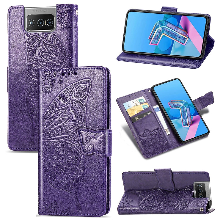 Butterfly Love Flower Embossed Horizontal Flip Leather Case with Bracket / Card Slot / Wallet / Lanyard, For Huawei Honor Play 4, For  Asus Zenfone 7 ZS670KS, For Asus Zenfone 7 Pro ZS671KS, For Asus ROG Phone 3 ZS661KS, For OPPO Reno 4 PRO 4G         ...