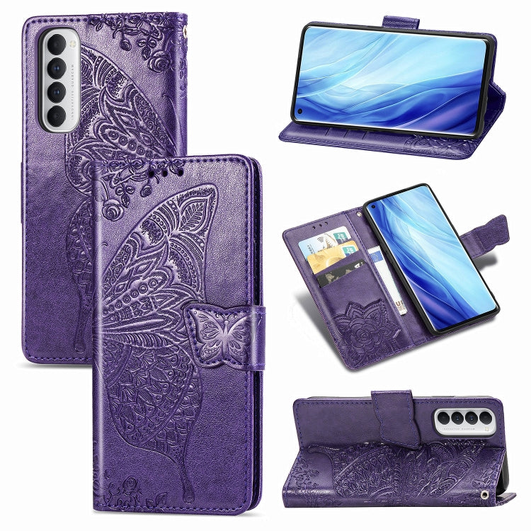 Butterfly Love Flower Embossed Horizontal Flip Leather Case with Bracket / Card Slot / Wallet / Lanyard, For Huawei Honor Play 4, For  Asus Zenfone 7 ZS670KS, For Asus Zenfone 7 Pro ZS671KS, For Asus ROG Phone 3 ZS661KS, For OPPO Reno 4 PRO 4G         ...