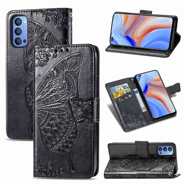 Butterfly Love Flower Embossed Horizontal Flip Leather Case with Bracket / Card Slot / Wallet / Lanyard, For Huawei Honor Play 4, For  Asus Zenfone 7 ZS670KS, For Asus Zenfone 7 Pro ZS671KS, For Asus ROG Phone 3 ZS661KS, For OPPO Reno 4 PRO 4G         ...