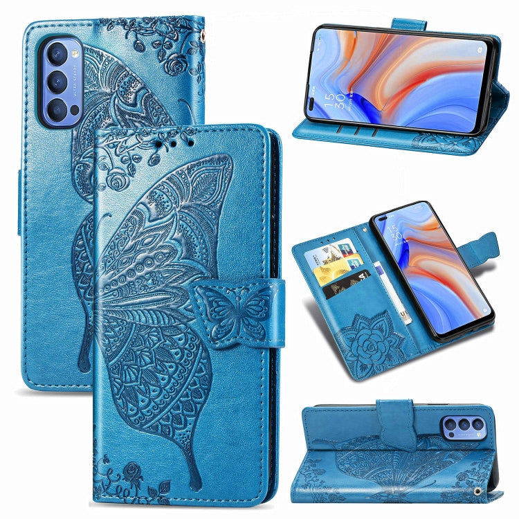 Butterfly Love Flower Embossed Horizontal Flip Leather Case with Bracket / Card Slot / Wallet / Lanyard, For Huawei Honor Play 4, For  Asus Zenfone 7 ZS670KS, For Asus Zenfone 7 Pro ZS671KS, For Asus ROG Phone 3 ZS661KS, For OPPO Reno 4 PRO 4G         ...