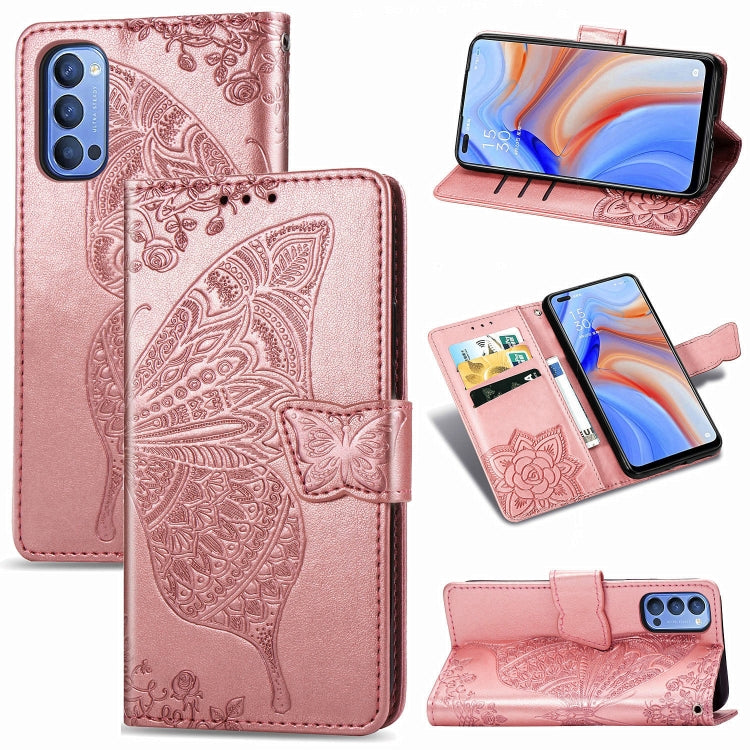Butterfly Love Flower Embossed Horizontal Flip Leather Case with Bracket / Card Slot / Wallet / Lanyard, For Huawei Honor Play 4, For  Asus Zenfone 7 ZS670KS, For Asus Zenfone 7 Pro ZS671KS, For Asus ROG Phone 3 ZS661KS, For OPPO Reno 4 PRO 4G         ...