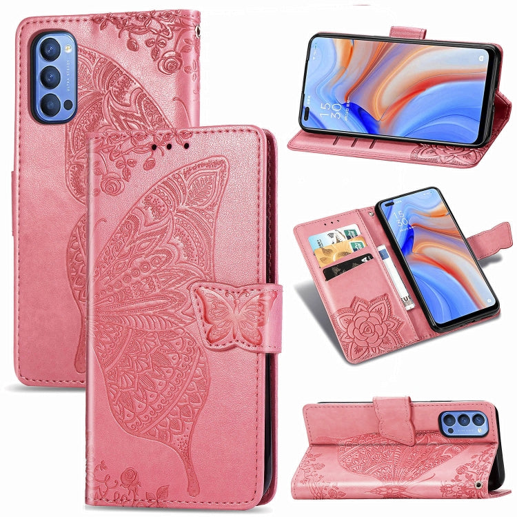 Butterfly Love Flower Embossed Horizontal Flip Leather Case with Bracket / Card Slot / Wallet / Lanyard, For Huawei Honor Play 4, For  Asus Zenfone 7 ZS670KS, For Asus Zenfone 7 Pro ZS671KS, For Asus ROG Phone 3 ZS661KS, For OPPO Reno 4 PRO 4G         ...