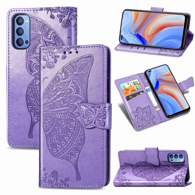 Butterfly Love Flower Embossed Horizontal Flip Leather Case with Bracket / Card Slot / Wallet / Lanyard, For Huawei Honor Play 4, For  Asus Zenfone 7 ZS670KS, For Asus Zenfone 7 Pro ZS671KS, For Asus ROG Phone 3 ZS661KS, For OPPO Reno 4 PRO 4G         ...