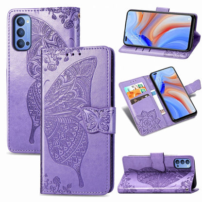 Butterfly Love Flower Embossed Horizontal Flip Leather Case with Bracket / Card Slot / Wallet / Lanyard, For Huawei Honor Play 4, For  Asus Zenfone 7 ZS670KS, For Asus Zenfone 7 Pro ZS671KS, For Asus ROG Phone 3 ZS661KS, For OPPO Reno 4 PRO 4G         ...