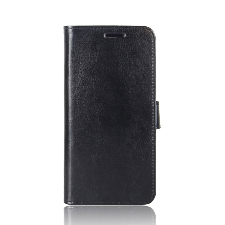 Black leather-look vertical flip phone case with side cutout for Poco X3