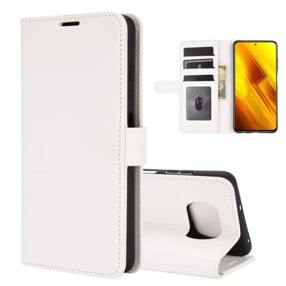 White leather-look flip phone case with card slots and stand for Poco X3
