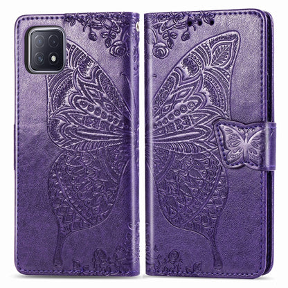 Butterfly Love Flower Embossed Horizontal Flip Leather Case with Bracket / Card Slot / Wallet / Lanyard, For OPPO Realme X7, For OPPO Realme X7 Pro, For Oppo A72 5G, For Motorola Moto G9 Plus, For Alcatel 1S (2020)