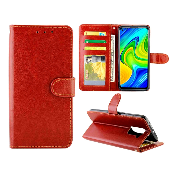 Crazy Horse Texture Leather Horizontal Flip Protective Case with Holder & Card Slots & Wallet & Photo Frame, For OPPO Realme C11, For Xiaomi Mi 10 Ultra, For Xiaomi Redmi 10X(4G)/Redmi Note9, For Xiaomi Redmi 10X(4G), For Xiaomi Redmi 10X(4G)/ Note 9  ...