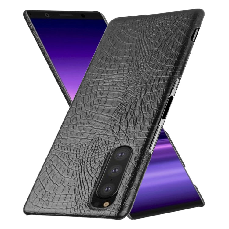 For Sony Xperia 5 II Shockproof Crocodile Texture PC + PU Case
