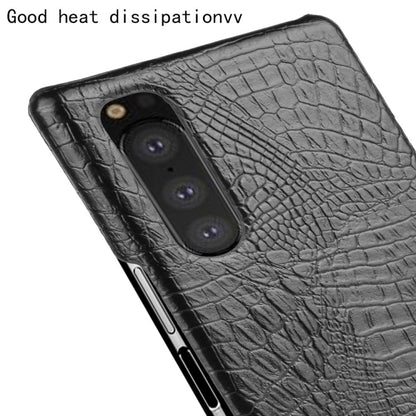 For Sony Xperia 5 II Shockproof Crocodile Texture PC + PU Case
