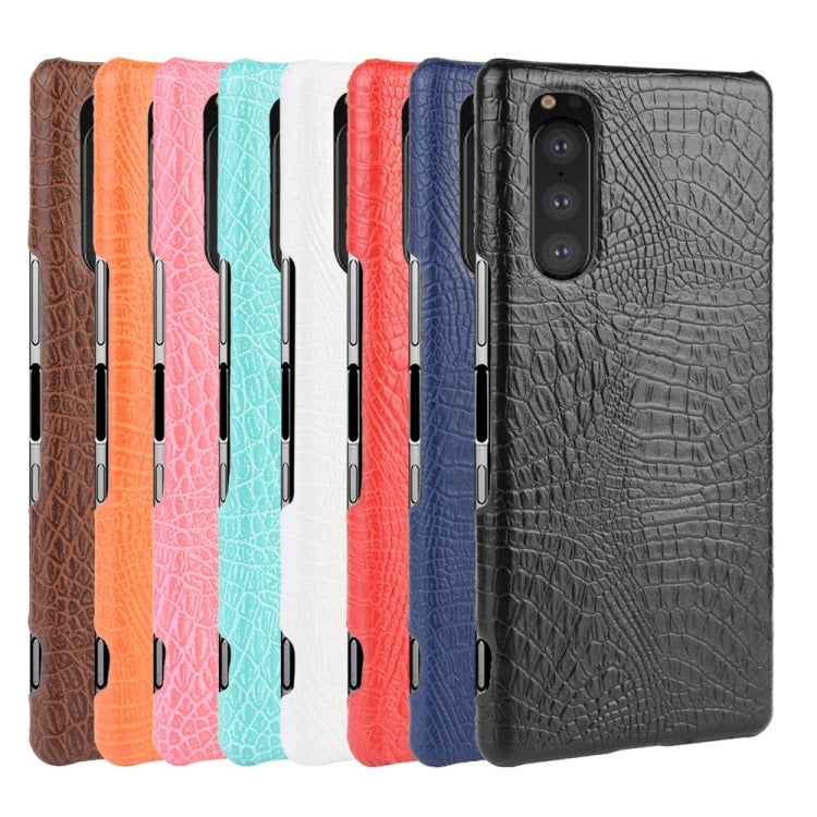 For Sony Xperia 5 II Shockproof Crocodile Texture PC + PU Case