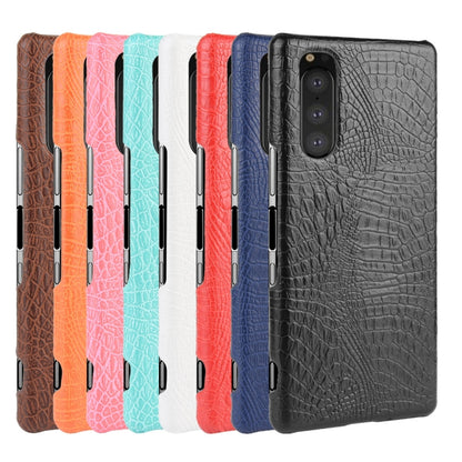 For Sony Xperia 5 II Shockproof Crocodile Texture PC + PU Case