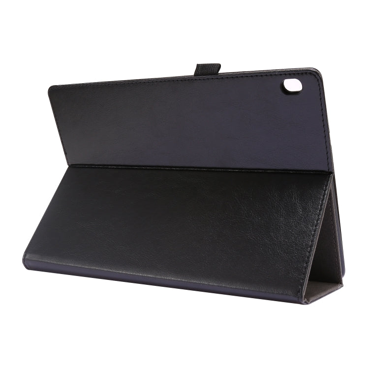 Black PU leather folio case for Lenovo Tab with interior card-slot style panel