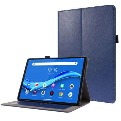 Blue PU leather folio case for Lenovo Tab with horizontal flip cover and stand
