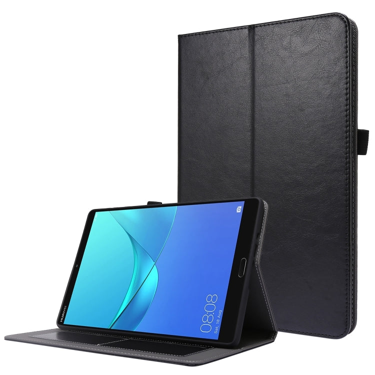 Black PU leather tablet case with folio stand and card holder